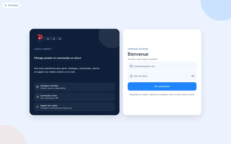 Casaxa: Secure B2B customer portal