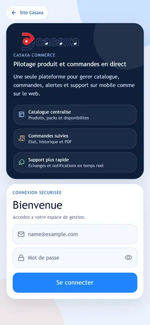Casaxa: Secure B2B customer portal, mobile