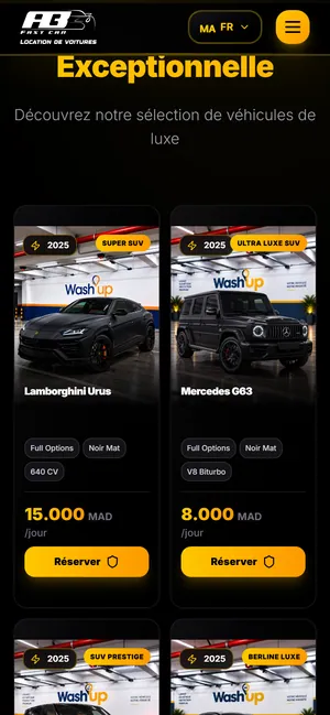 FFastCar: Premium fleet showcase, mobile