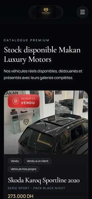 Makan Luxury Motors: Live vehicle inventory, mobile