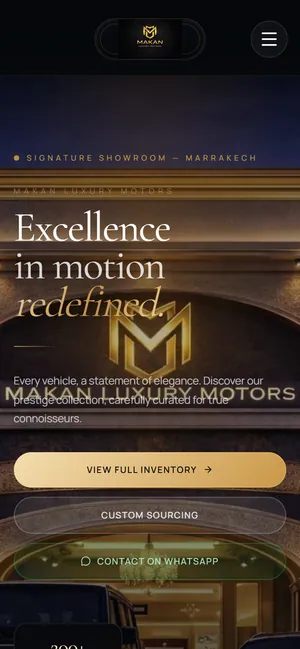 Makan Luxury Motors — homepage, mobile