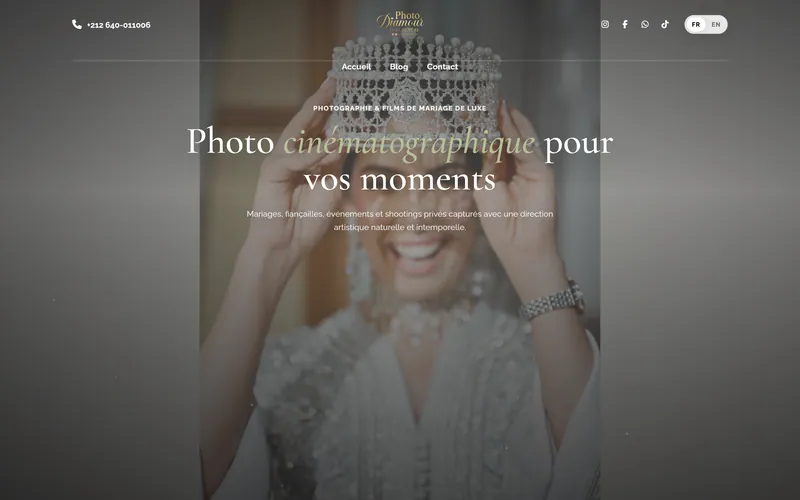 Photo d'Amour — homepage, desktop