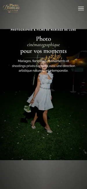 Photo d'Amour — homepage, mobile